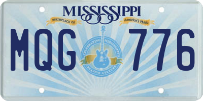 MS license plate MQG776
