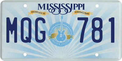 MS license plate MQG781