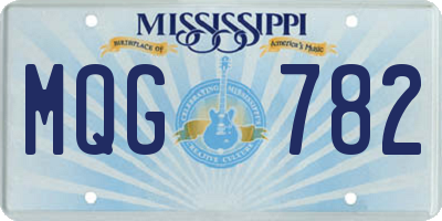 MS license plate MQG782