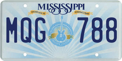 MS license plate MQG788