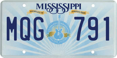 MS license plate MQG791
