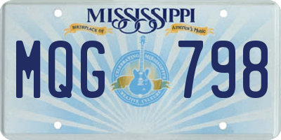 MS license plate MQG798