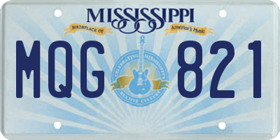 MS license plate MQG821