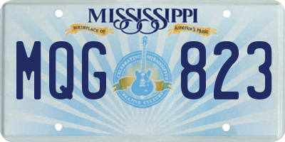 MS license plate MQG823