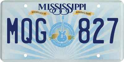 MS license plate MQG827