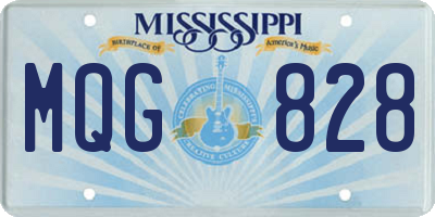 MS license plate MQG828