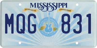 MS license plate MQG831
