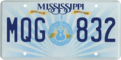 MS license plate MQG832