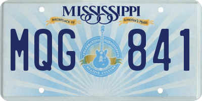 MS license plate MQG841