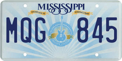 MS license plate MQG845