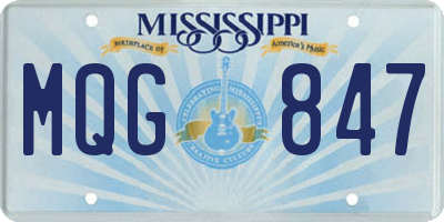 MS license plate MQG847