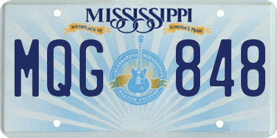 MS license plate MQG848