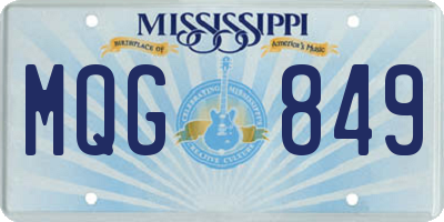 MS license plate MQG849