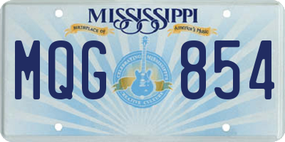 MS license plate MQG854