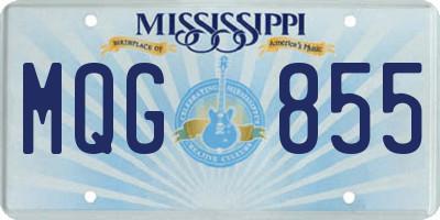 MS license plate MQG855