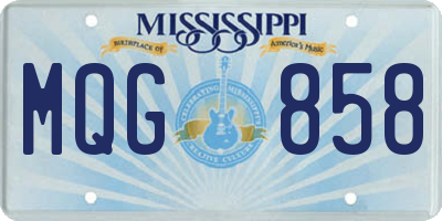 MS license plate MQG858