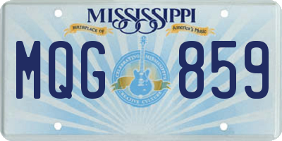 MS license plate MQG859