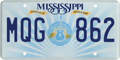 MS license plate MQG862