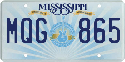 MS license plate MQG865