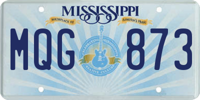 MS license plate MQG873