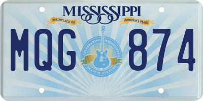 MS license plate MQG874