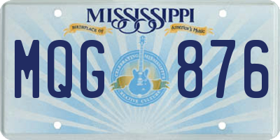 MS license plate MQG876