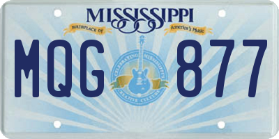 MS license plate MQG877