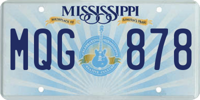 MS license plate MQG878