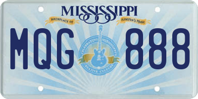 MS license plate MQG888