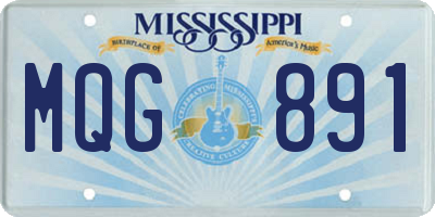 MS license plate MQG891