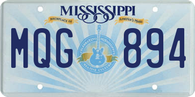 MS license plate MQG894