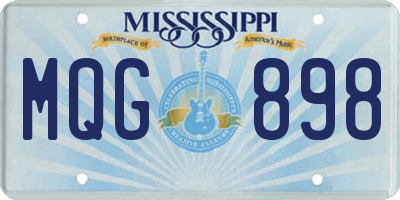 MS license plate MQG898