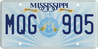 MS license plate MQG905