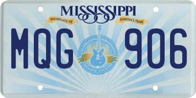 MS license plate MQG906