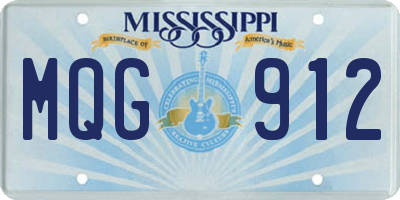 MS license plate MQG912