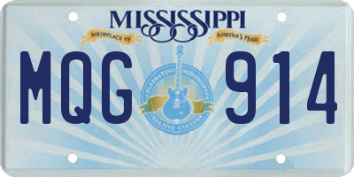 MS license plate MQG914