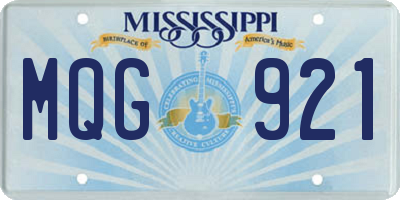 MS license plate MQG921