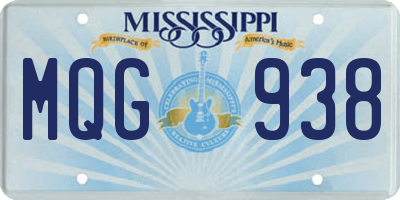 MS license plate MQG938