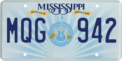 MS license plate MQG942