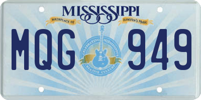 MS license plate MQG949