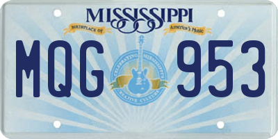 MS license plate MQG953