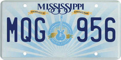 MS license plate MQG956
