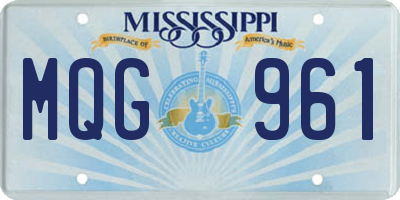 MS license plate MQG961