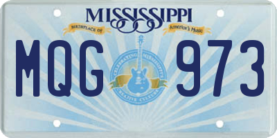 MS license plate MQG973