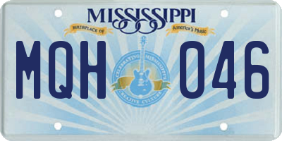 MS license plate MQH046