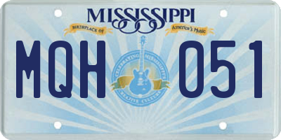 MS license plate MQH051