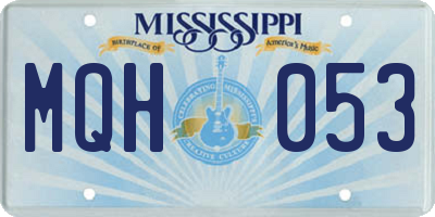 MS license plate MQH053