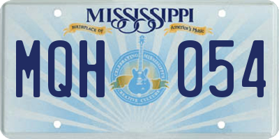 MS license plate MQH054