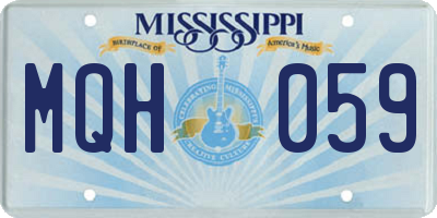 MS license plate MQH059