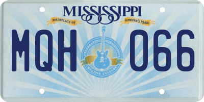 MS license plate MQH066